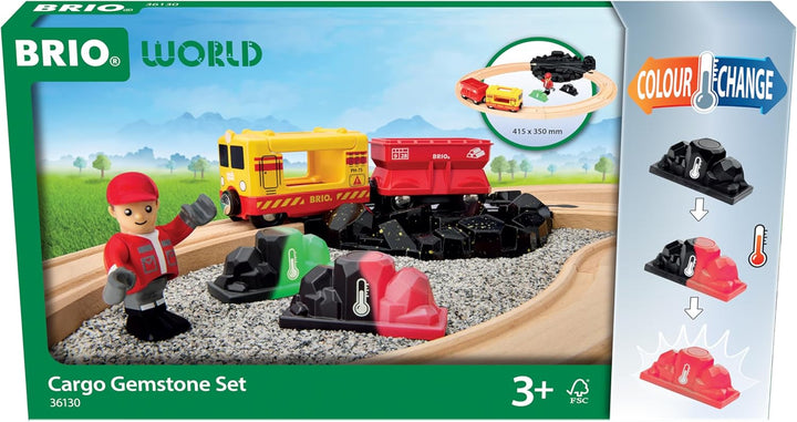 BRIO World - Güterzug-Set mit Farbwechsel - Spielzeug Eisenbahn für Kinder mit Eisenbahn, Wagen, Spi