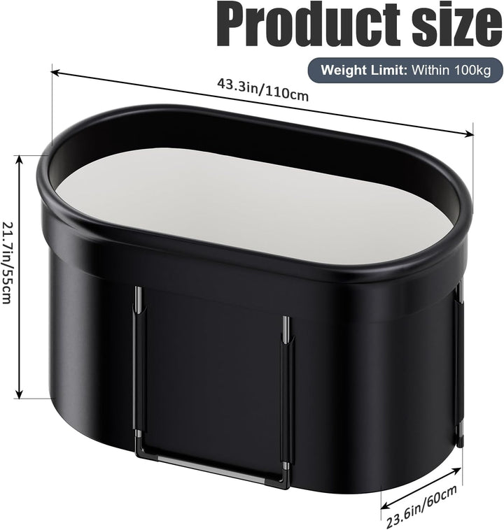 Premium 120 cm ovales Eisbad, Mobile Faltbare Badewanne, Eisbad-Kaltwasserbad für die Erholung im Fr