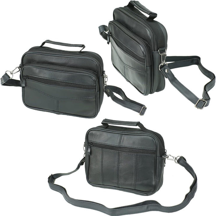 Echt Leder Herren Schultertasche Arbeitstasche Umhängetasche Herrentasche Messenger Flugbegleiter in