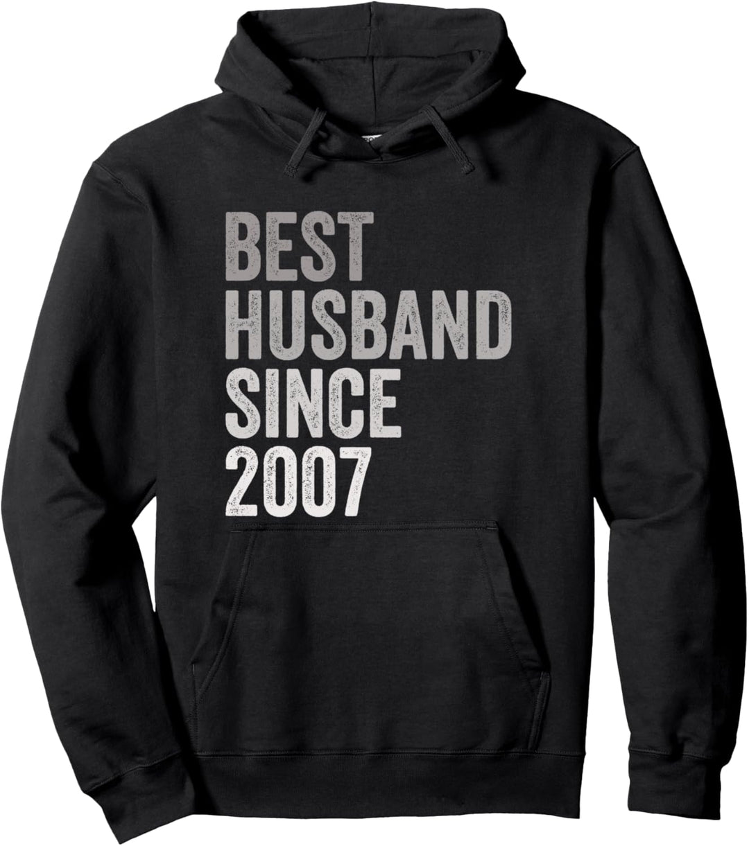 Best Husband Since 2007 Married Man 14. Hochzeitstag Pullover Hoodie