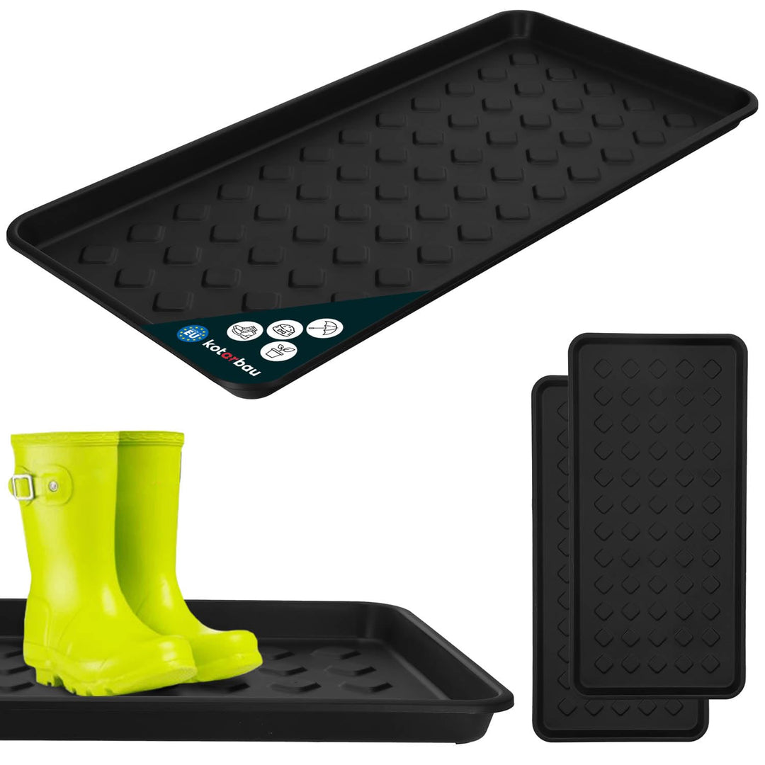 KOTARBAU® 2er Set Schuhabtropfschale - 72 x 35 cm - Abtropfmatte für nasse Schuhe - Schuhablage für