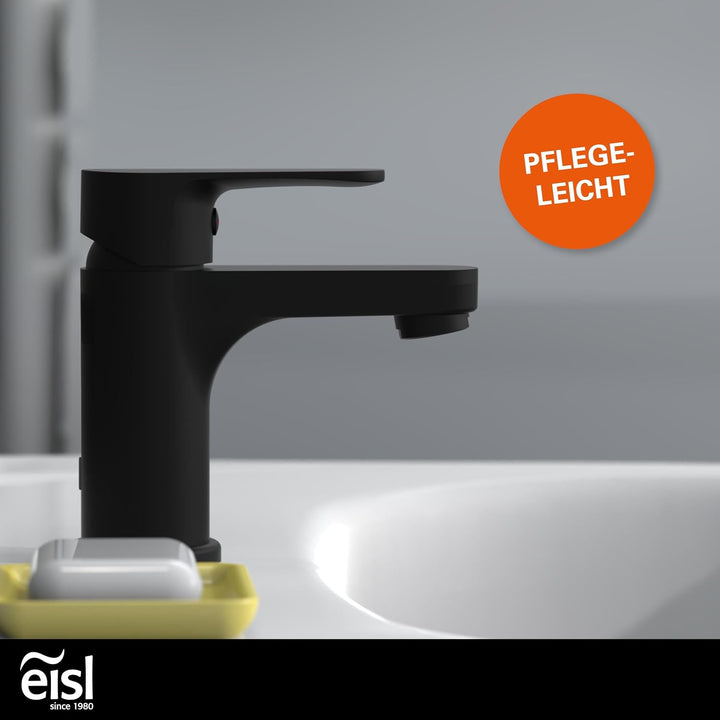 EISL CLAUDIO Wasserhahn Bad schwarz, Waschtischarmatur, Waschbeckenarmatur schwarz, schwarzer Wasser