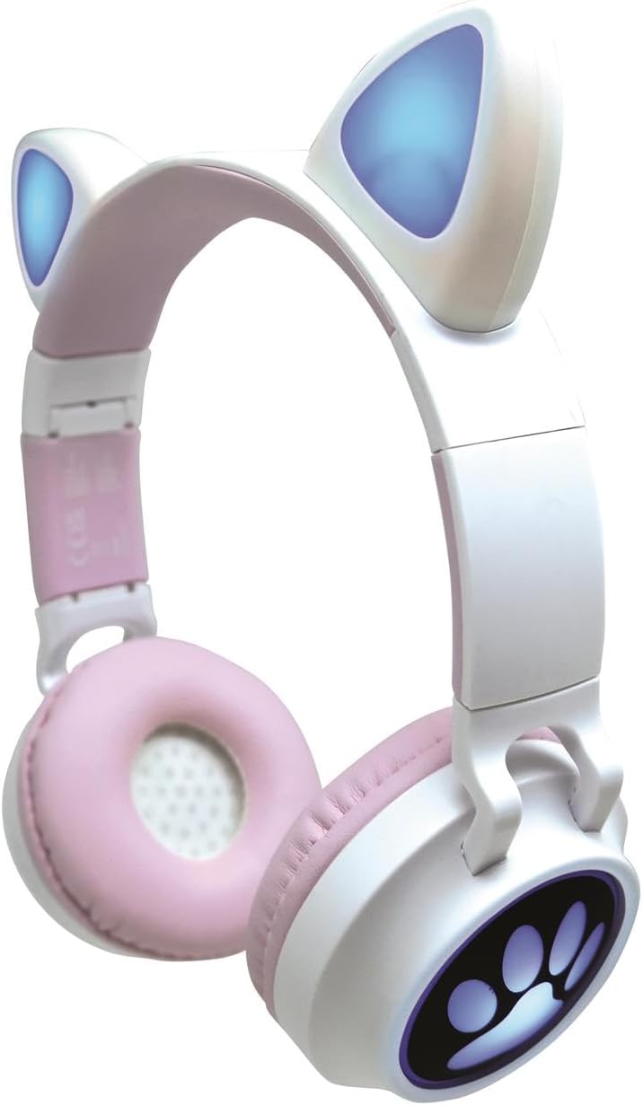 Lexibook - 2-in-1 Bluetooth Katzen-Headset - Stereo-Sound, kabellos, zusammenklappbar, verstellbar,