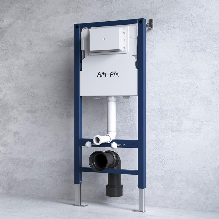 AM.PM - Hänge WC Komplettset, Vorwandelement WC Set Komplett Vormontiert (Prime Fit) + Wand WC Weiss
