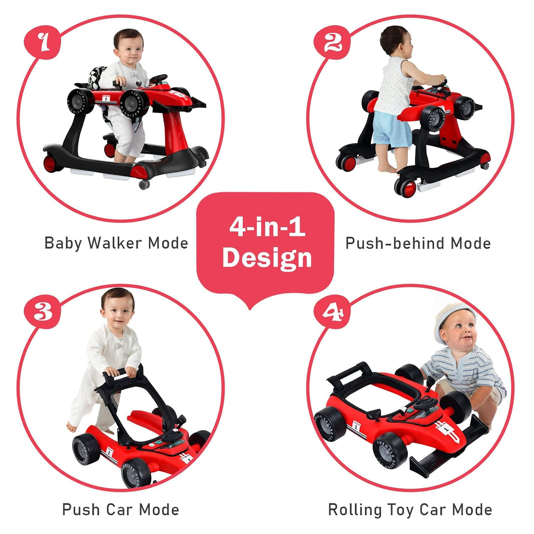 LIFEZEAL Lauflernhilfe Baby Höhenverstellbar &amp; Klappbar, 3 in 1 Babywalker, Baby Gehfrei ab 6 Monate
