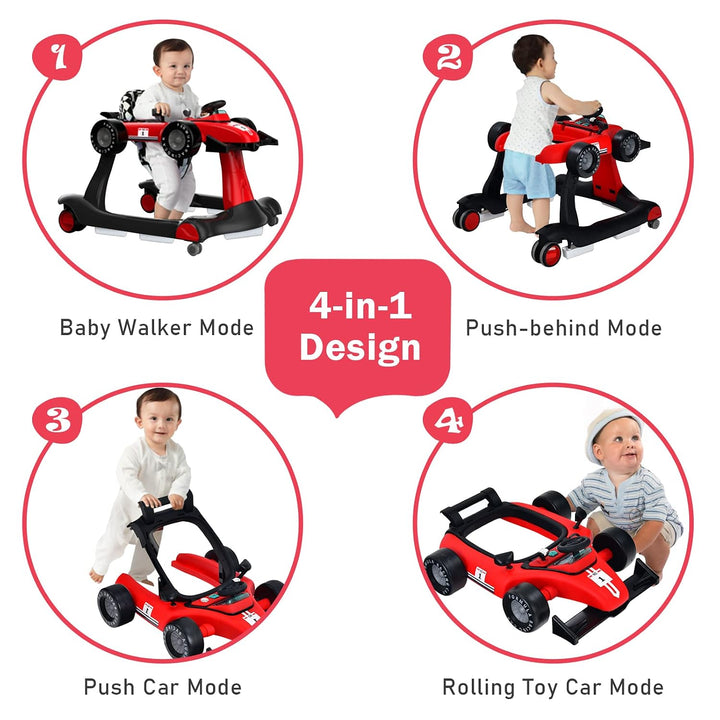 LIFEZEAL Lauflernhilfe Baby Höhenverstellbar &amp; Klappbar, 3 in 1 Babywalker, Baby Gehfrei ab 6 Monate