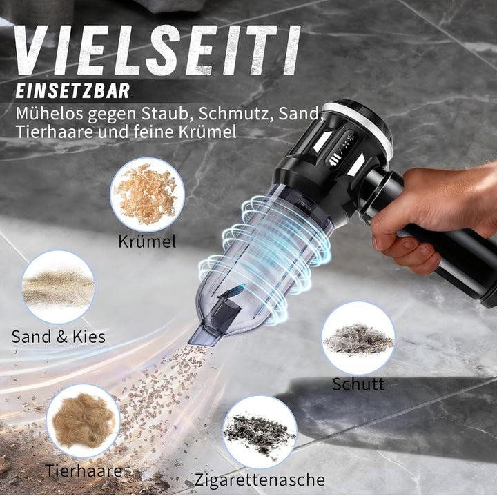 Citybee Handstaubsauger Akku Mini Staubsauger Kabellos - 25000Pa Handstaubsauger Stark 4 in 1 Autost