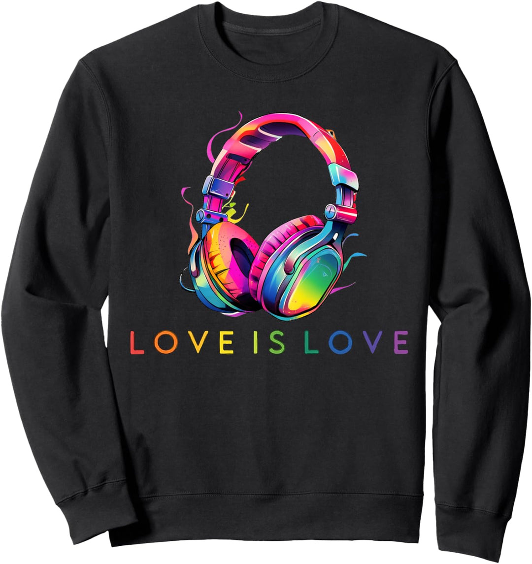 Love is love für Liebe mit Regenbogen im Pride month Sweatshirt