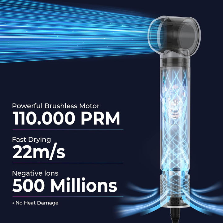 Airstyler 6 in 1,1400w Professioneller Hairstyler, Multifunktionaler Haartrockner, Luft Lockenstab,