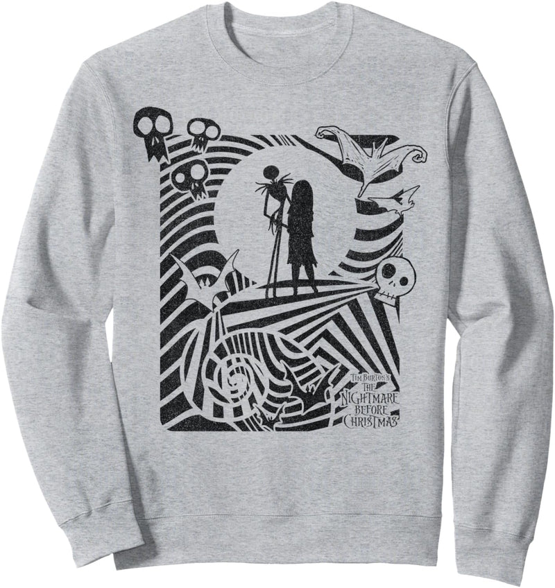 Nightmare Before Christmas Hypnotic Jack And Sally Sweatshirt