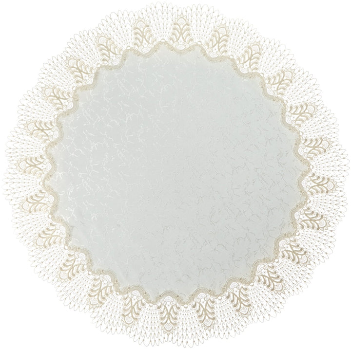 Plauener Spitze by Modespitze 4048E_14_70 Tischdecke Oslo E, Gre 70 cm, rund 70 cm rund, 70 cm rund