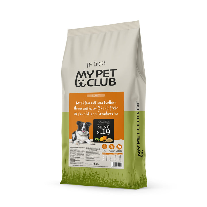 MyPetClub Insekten (1 x 14,5 kg) getreidefreies Hundefutter sensitiv I 33% Insekten Anteil I hypoall