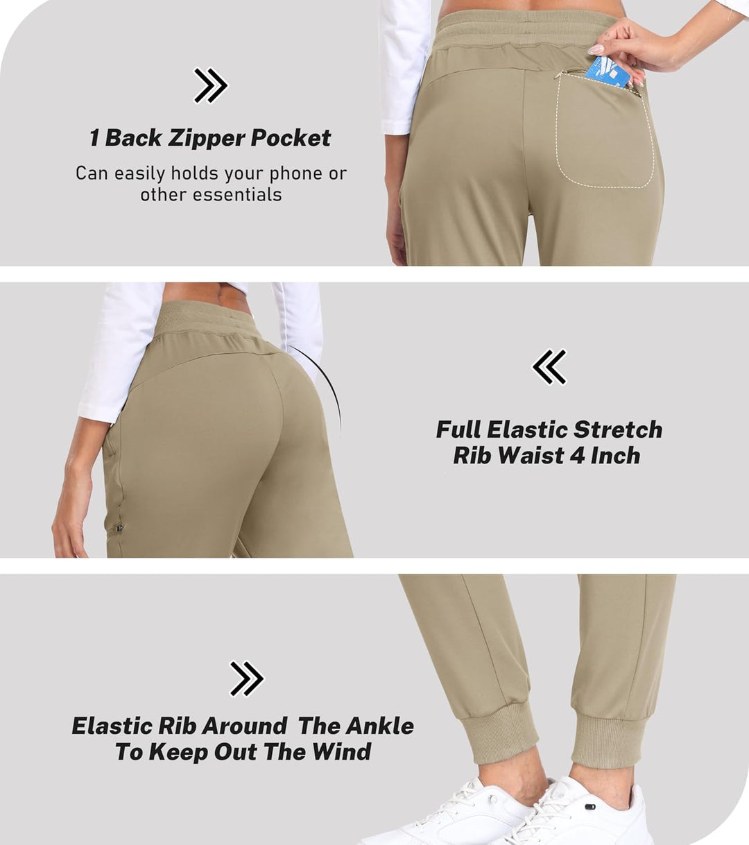 MoFiz Jogginghose Damen Thermohose Mikrofleece Sporthose Atmungsaktiv Waterproof Sweatpants mit Reis