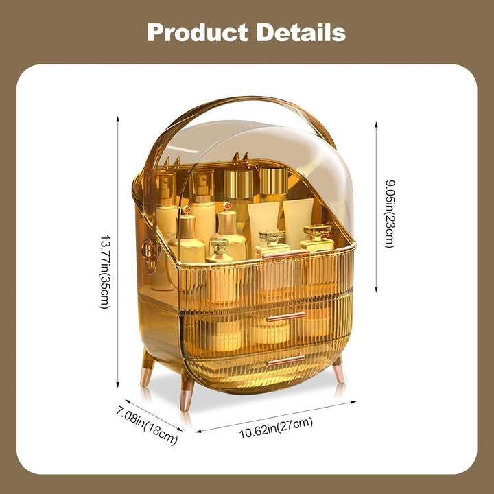 Galatée Retro Serie 180°Drehbar Tragbare Make Up Organizer Kosmetikbox Kosmetische Aufbewahrungs Box