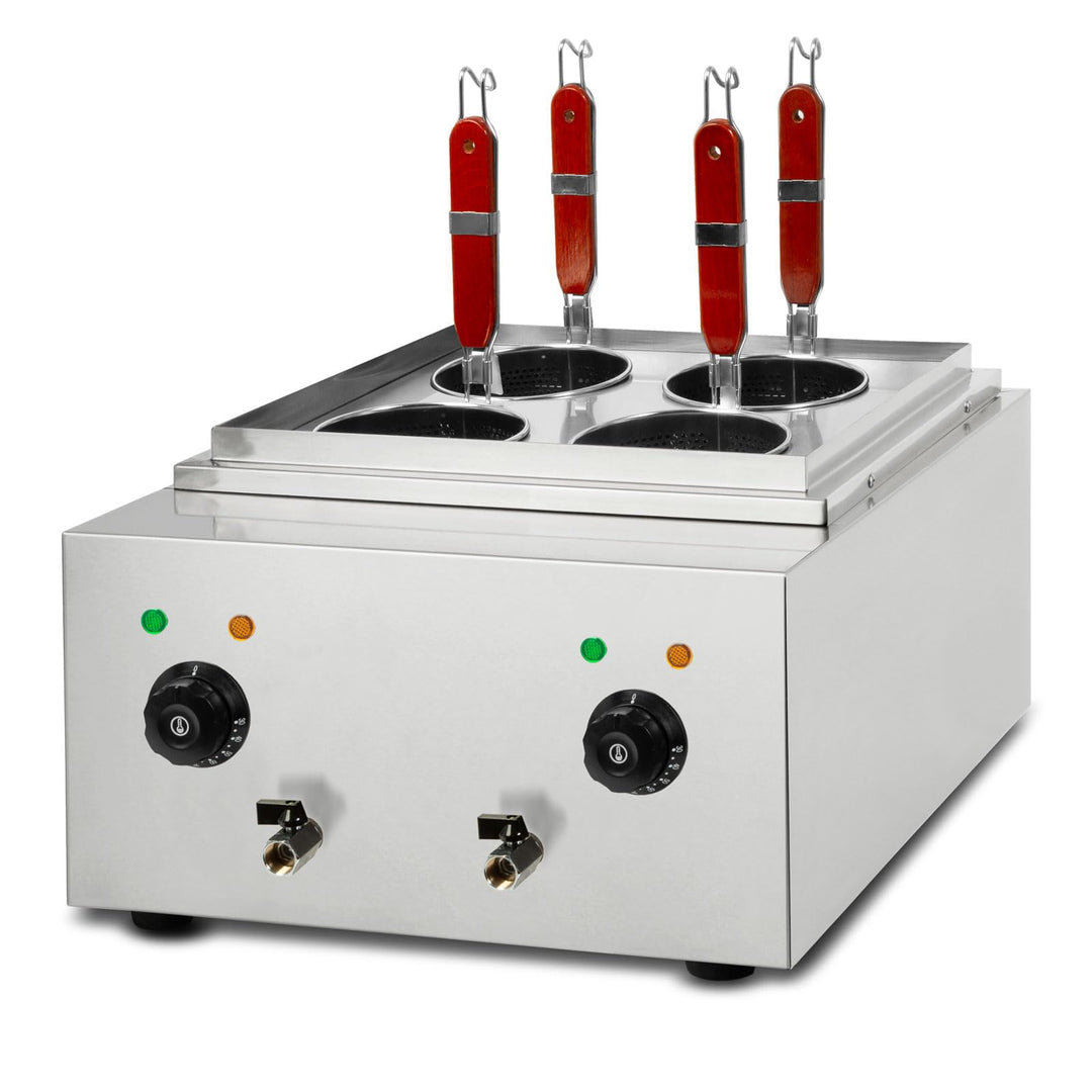 VERTES Gastro Nudelkocher Pastakocher Teigwarenkocher aus Edelstahl, Elektrisch, 2x 1700 Watt, 2 sep