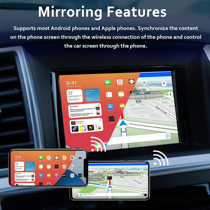 Kabellos CarPlay/Android Auto Adapter Fit für Mercedes Benz A/B/C/E/CLA/GLA/GLK/ML/SLK mit NTG4.5 Sy