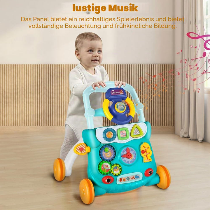 Lauflernhilfe für Babys, Laufwagen, Lauflernhilfe für Babys mit Musik-Player, stossdämpfendes Rad, G