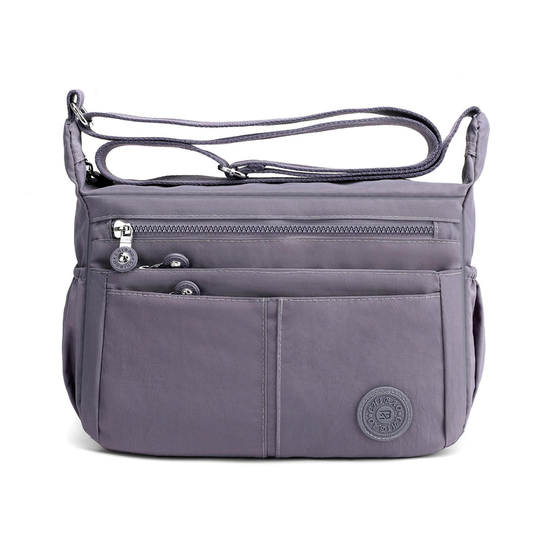 DIRRONA Beiläufig Damen Umhängetasche Multi Pocket Crossbody Bag Mittelgrosse Umhängetasche Aus Nylo