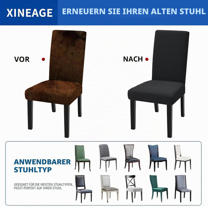 XINEAGE Stuhlhussen 2er Set, Stretch Stuhlhussen für Esszimmerstühle, Universale Stuhlhussen Waschba