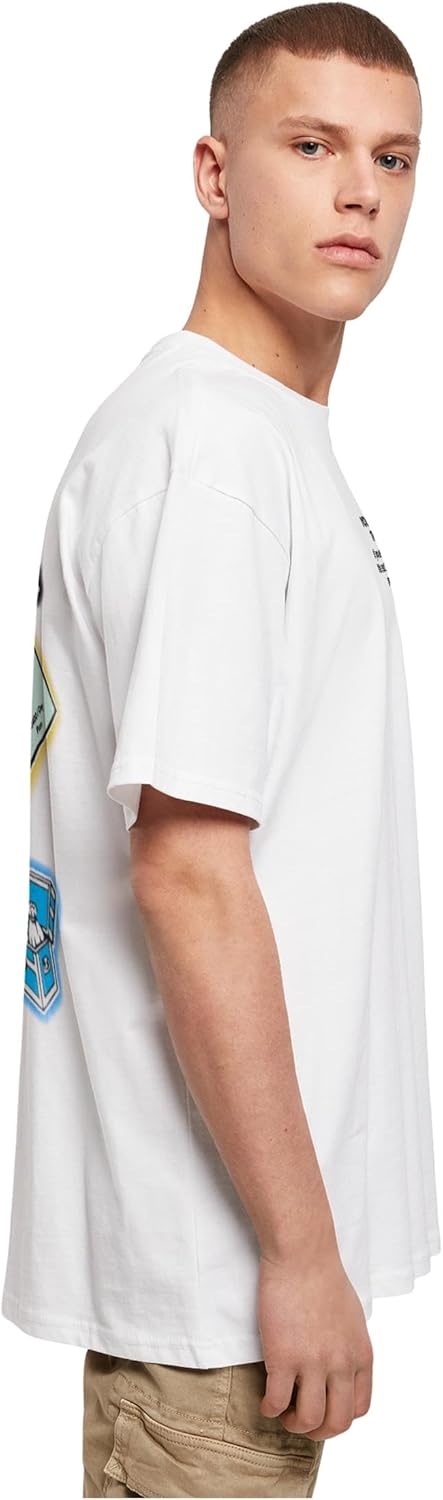 Mister Tee Herren Intepol Oversize Tee XXL Weiss, XXL Weiss