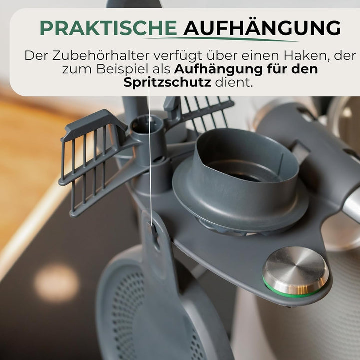 STERNEKOCH® Halter für Thermomix Zubehör - Endlich Ordnung schaffen - Platz für bis zu 5 Zubehörteil
