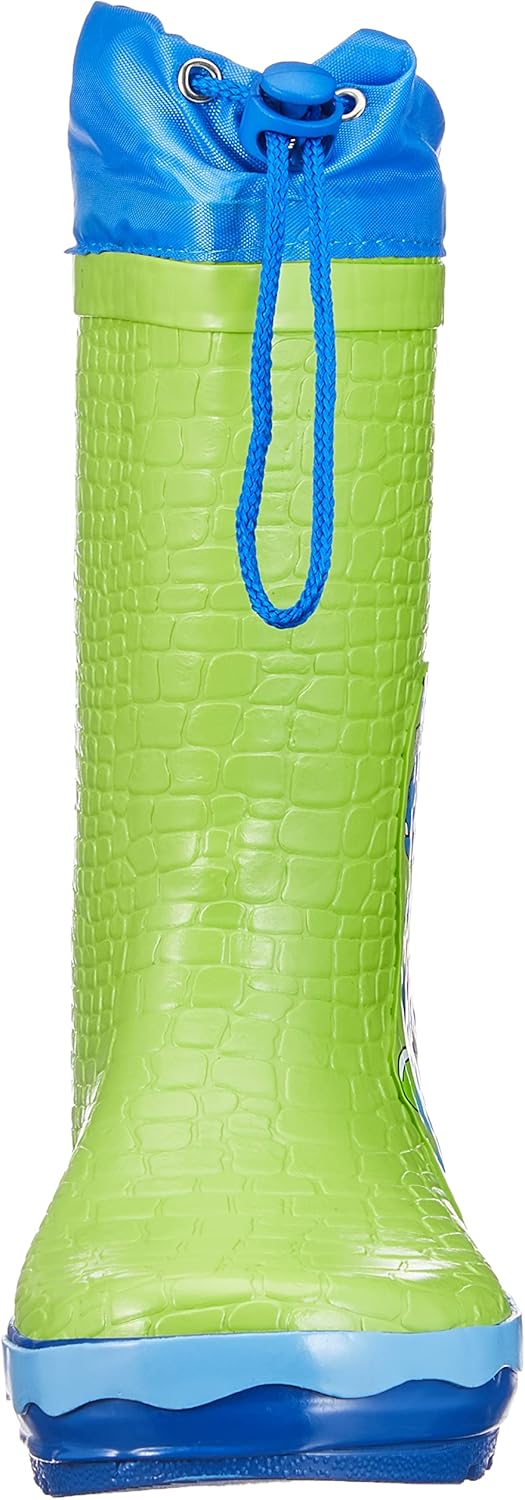 Playshoes Unisex Kinder Gummistiefel Zugband Regenstiefel, Dino