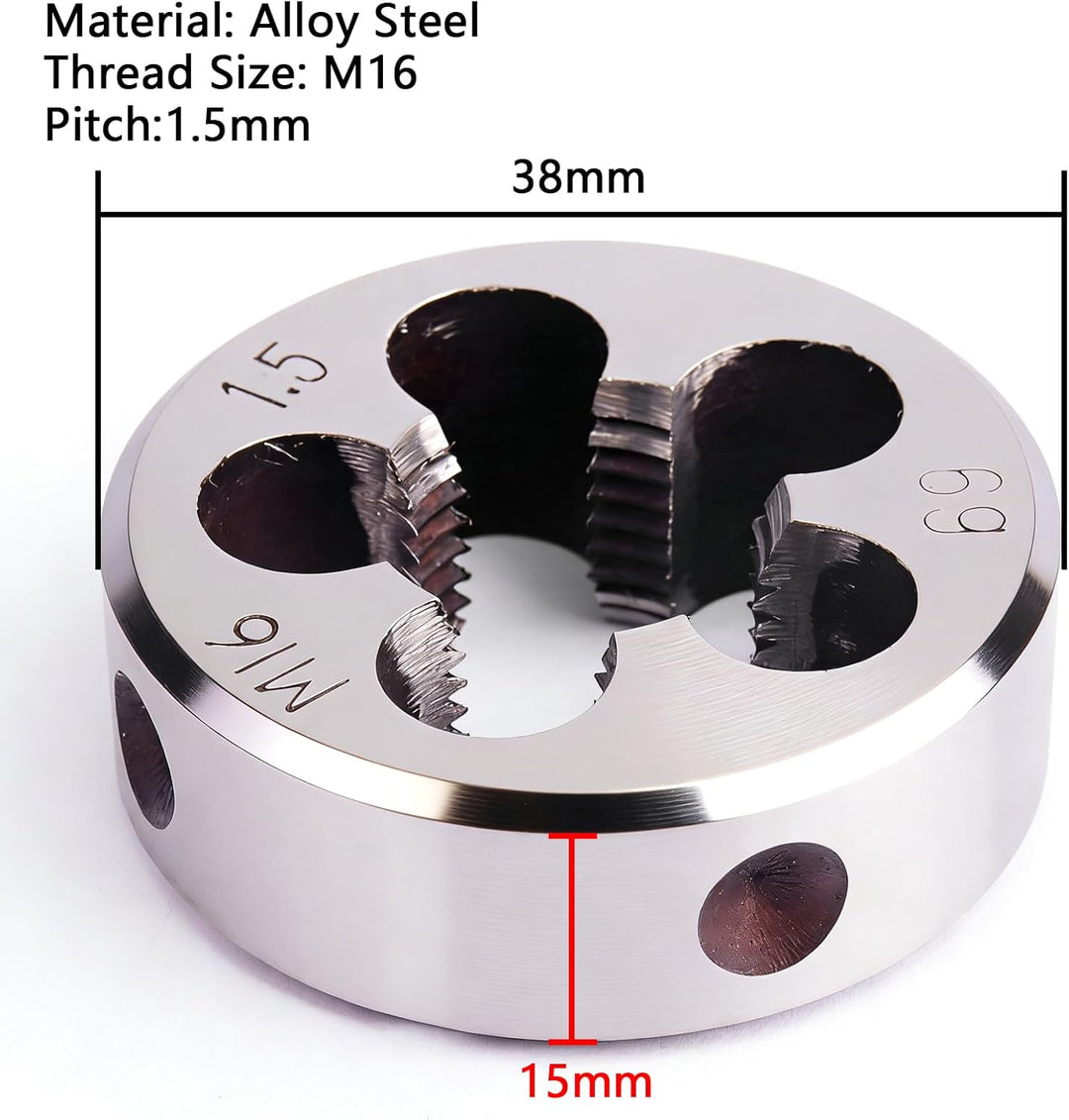 ATOPLEE 1 x M16 metrisches Rechtsgewinde-Schneideisen, M16 x 1,5 mm M16 X 1.5mm, M16 X 1.5mm