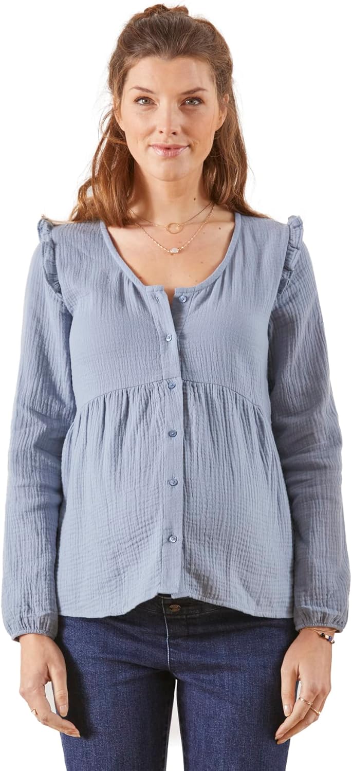 Vertbaudet Bluse, Schwangerschaft & Stillzeit 32 Blau, 32 Blau