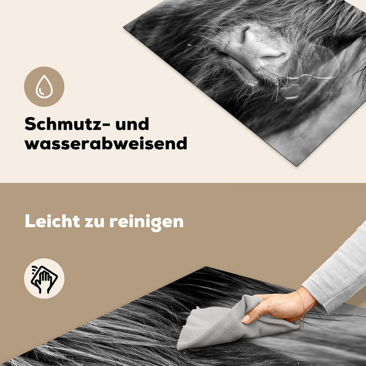 KitchenYeah© Herdabdeckplatte Einteilig Küche Herdabdeckung Induktionsfeld Ceranfeld Herdabdeckplatt