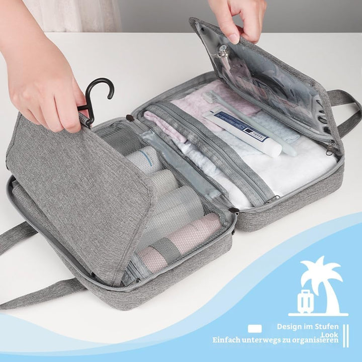 Pinkiou Reise Kosmetiktasche, Hängender Kulturbeutel mit Stabilem Haken Wandhängende wasserfeste Kul