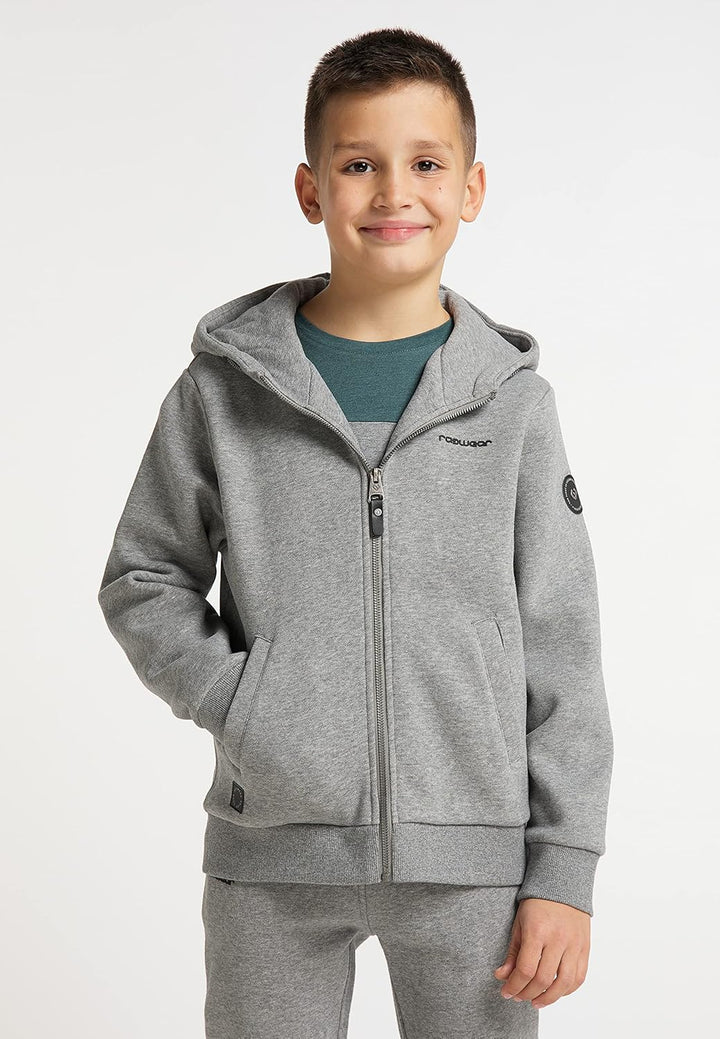 Ragwear Honza Zip Jungen Sweatjacke Sweatshirt mit Kapuze und Reissverschluss Übergangsjacke Sweater