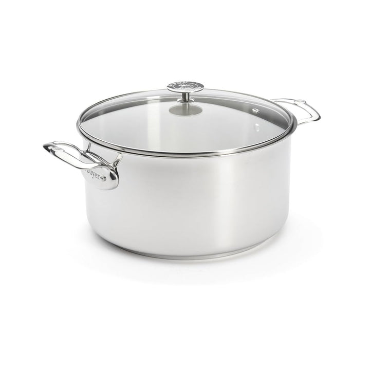 de Buyer - Kochtopf MILADY mit Deckel aus Edelstahl - 28 cm - 3427.28, Silber