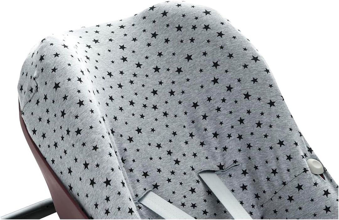 JYOKO KIDS Baumwollbezug für Autositz kompatibel mit Pebble Maxi Cosi, Bebe Confort (Black Star), Bl