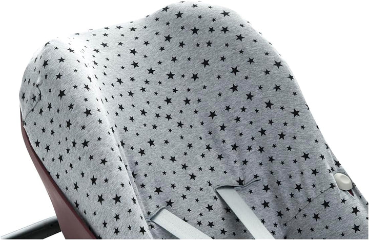 JYOKO KIDS Baumwollbezug für Autositz kompatibel mit Pebble Maxi Cosi, Bebe Confort (Black Star), Bl