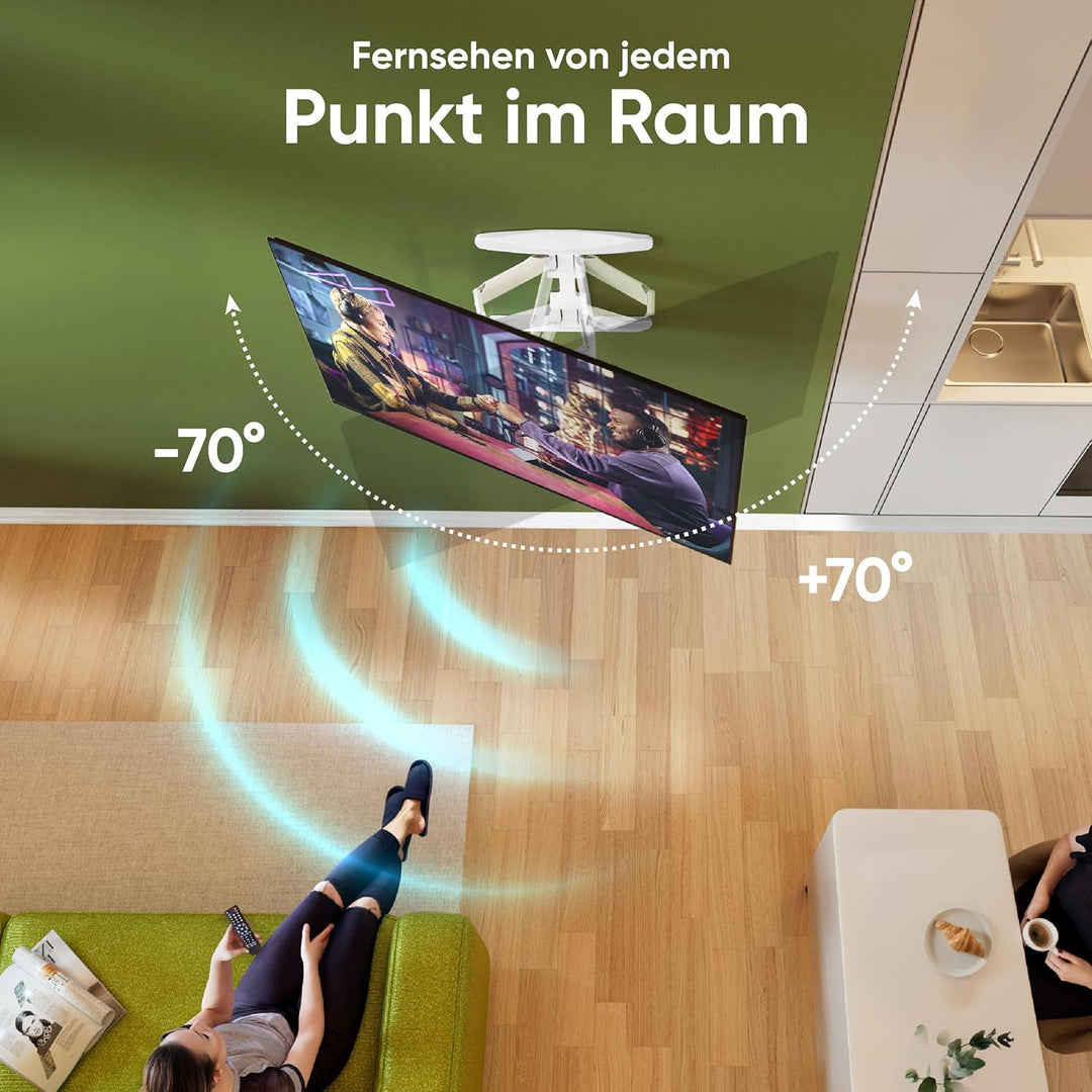 ONKRON Universal Fernsehhalterung Wand für 40-75 Zoll TV bis zu 45,5 kg - Halterung Fernseher Aufhän