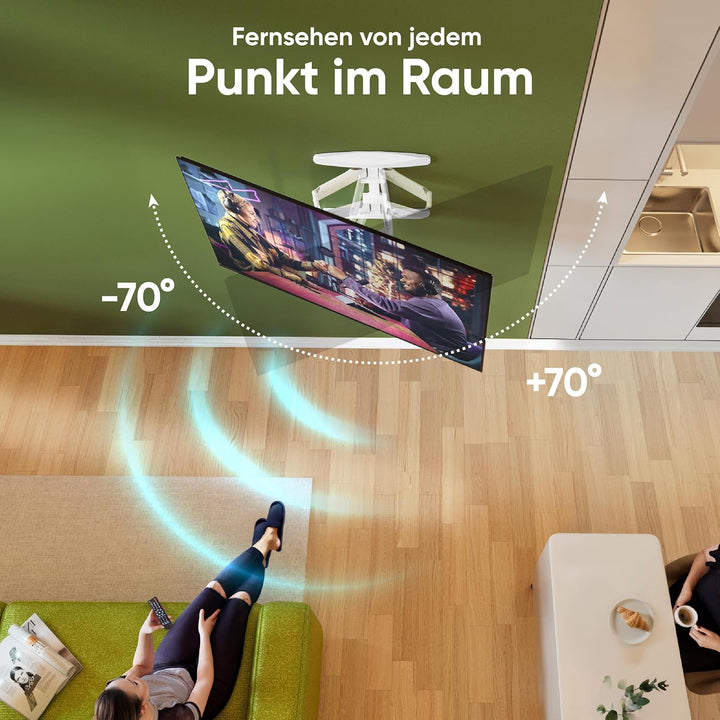 ONKRON Universal Fernsehhalterung Wand für 40-75 Zoll TV bis zu 45,5 kg - Halterung Fernseher Aufhän