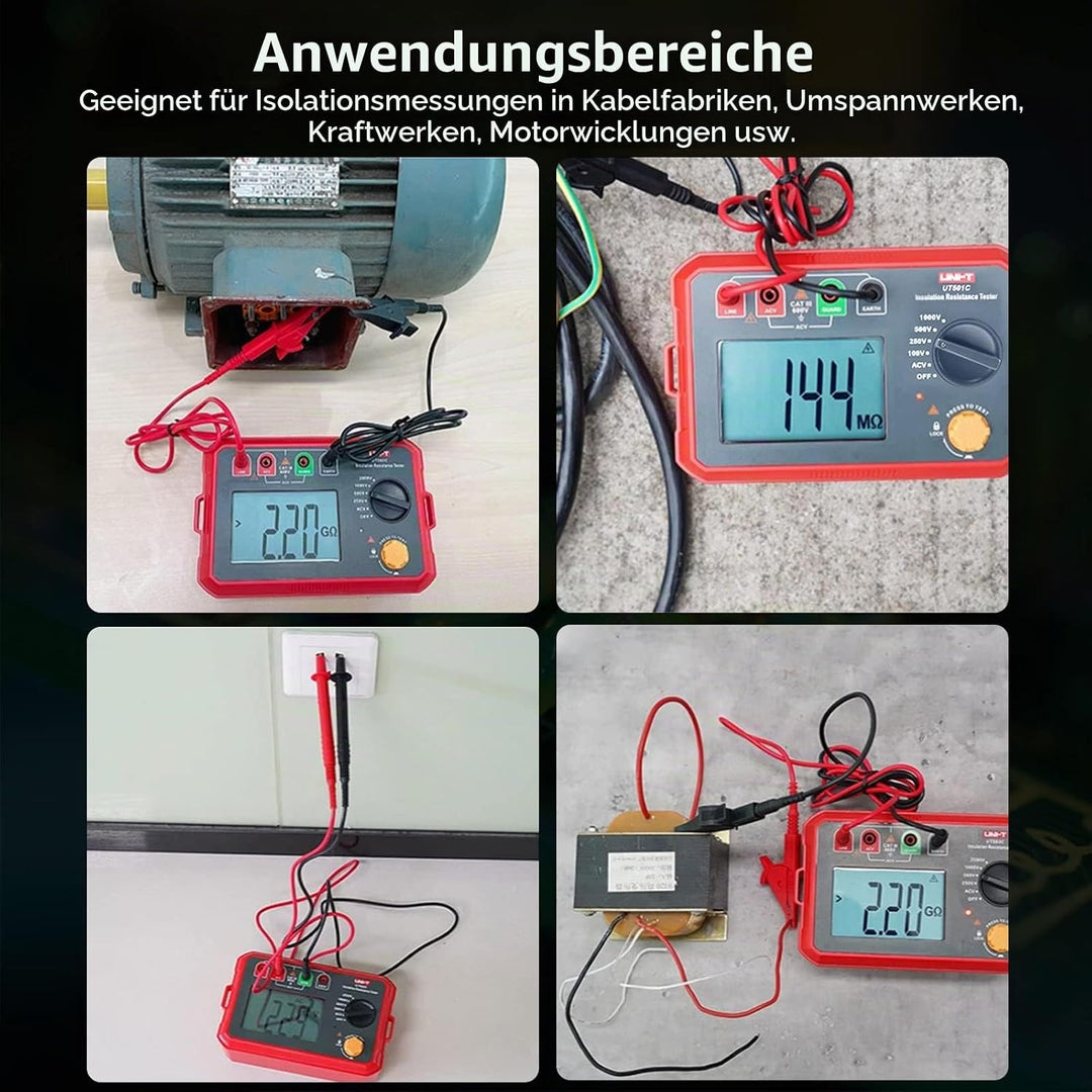 UNI-T UT501C Isolationswiderstandsmessgerät 1000V 5GΩ Isolierung Widerstand Tester, Digitale Megohmm