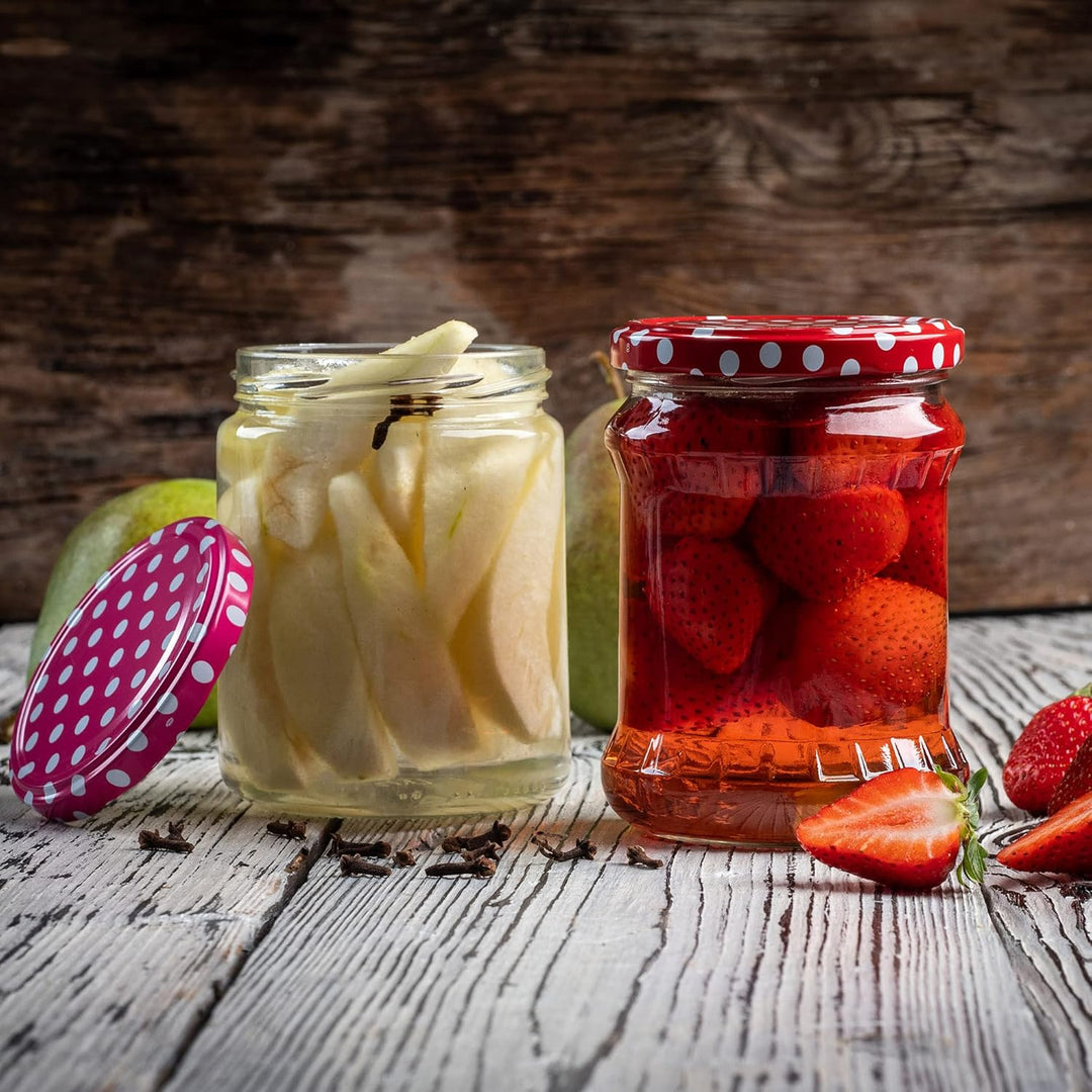 KADAX Einmachgläser 500ml TO82, Sturzgläser Mason Jar mit Schraubdeckel, Luftdichte Twist-off Gläser