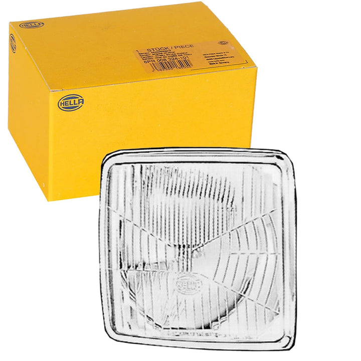 HELLA - Halogen-Scheinwerfereinsatz, Hauptscheinwerfer - 24/12V - rechteckig - Referenzzahl: 10 - Ei