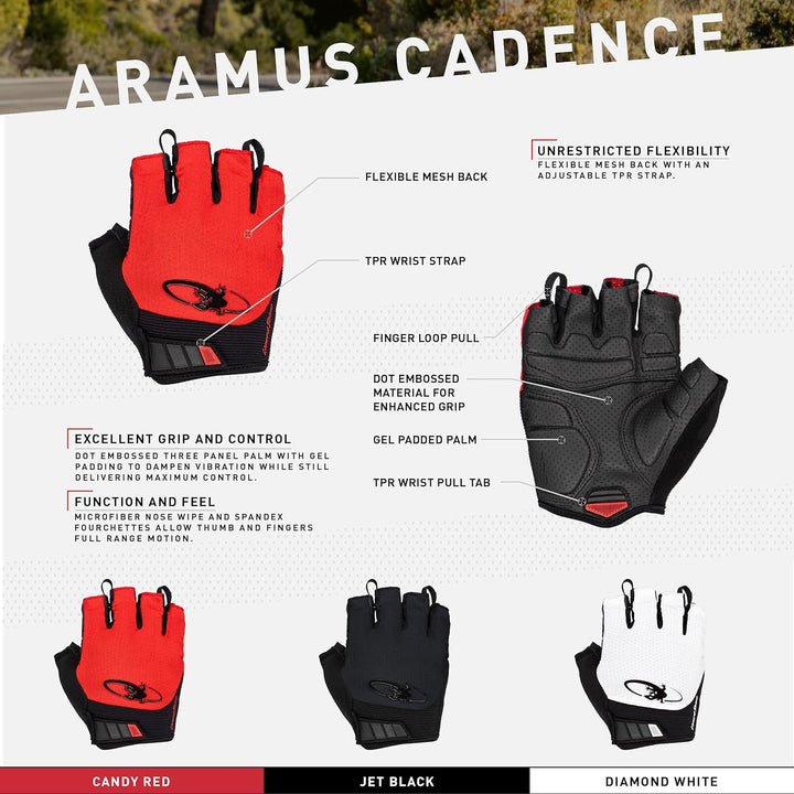 Lizard Skins Unisex Aramus Cadence-Medium White-New22 Clothes-Gloves, Diamond White, M