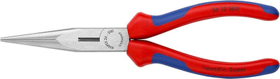 KNIPEX Flachrundzange mit Schneide, 200 mm, Chrom-Vanadium Stahl, formstabil bei Verwindung durch el