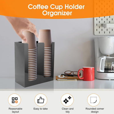 Pappbecher Deckelhalter Dispenser, Cup Storage Organizer, Einweg-Becherhalter für Cafe Shop/Home/Hoc