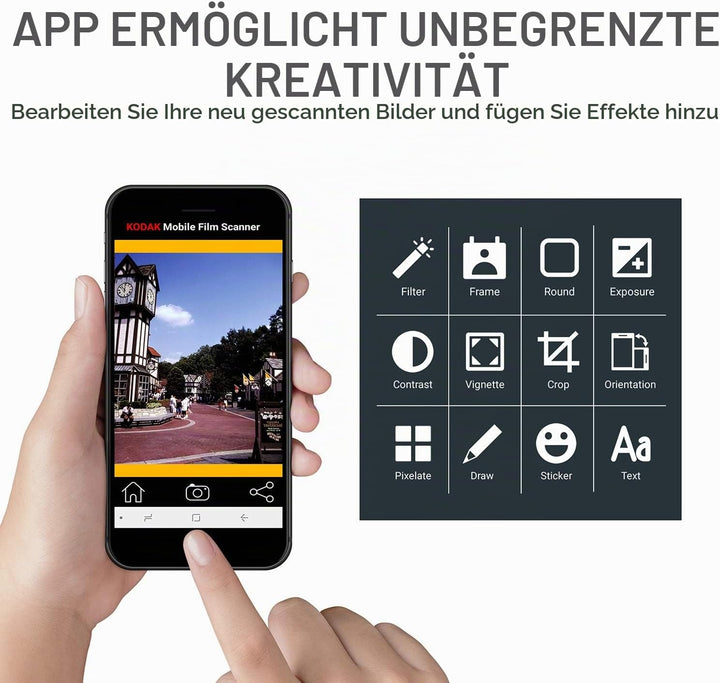 KODAK Mobiler Filmscanner – Scannen und speichern Sie alte 35-mm-Filme und Dias mit Ihrer Smartphone