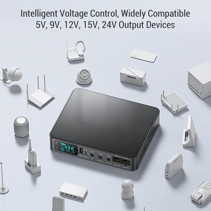 Dpofirs Tragbares UPS-Stromversorgung mit 18000-mAh-, Multi-Output-USB Typ-C DC POE für Überwachungs