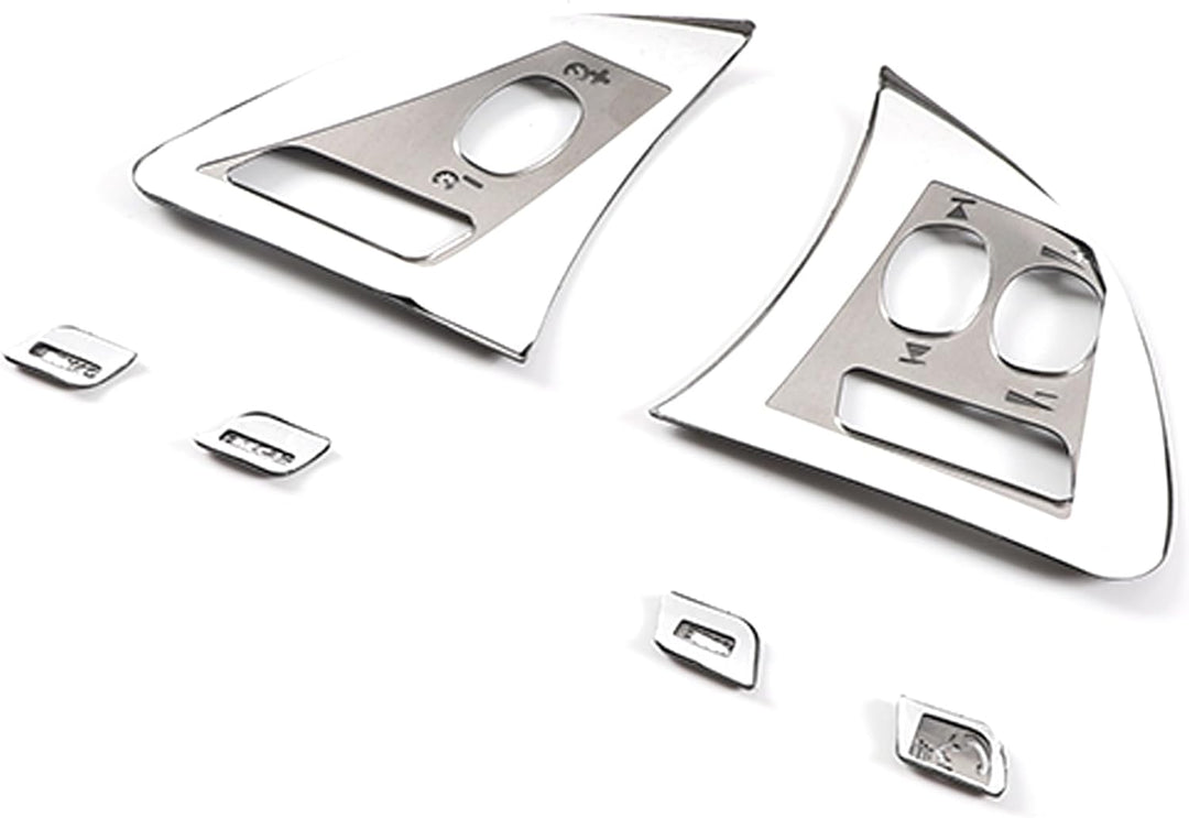 DIYUCAR Aluminiumlegierung Schwarz Auto Styling Lenkrad Knopf Rahmen Abdeckungen Trim Aufkleber Für