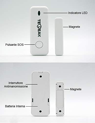 TECPEAK Kabelloses Alarmanlagensystem für Zuhause, WLAN/GSM-Alarm-Set mit Sicherheitssirene, fernges