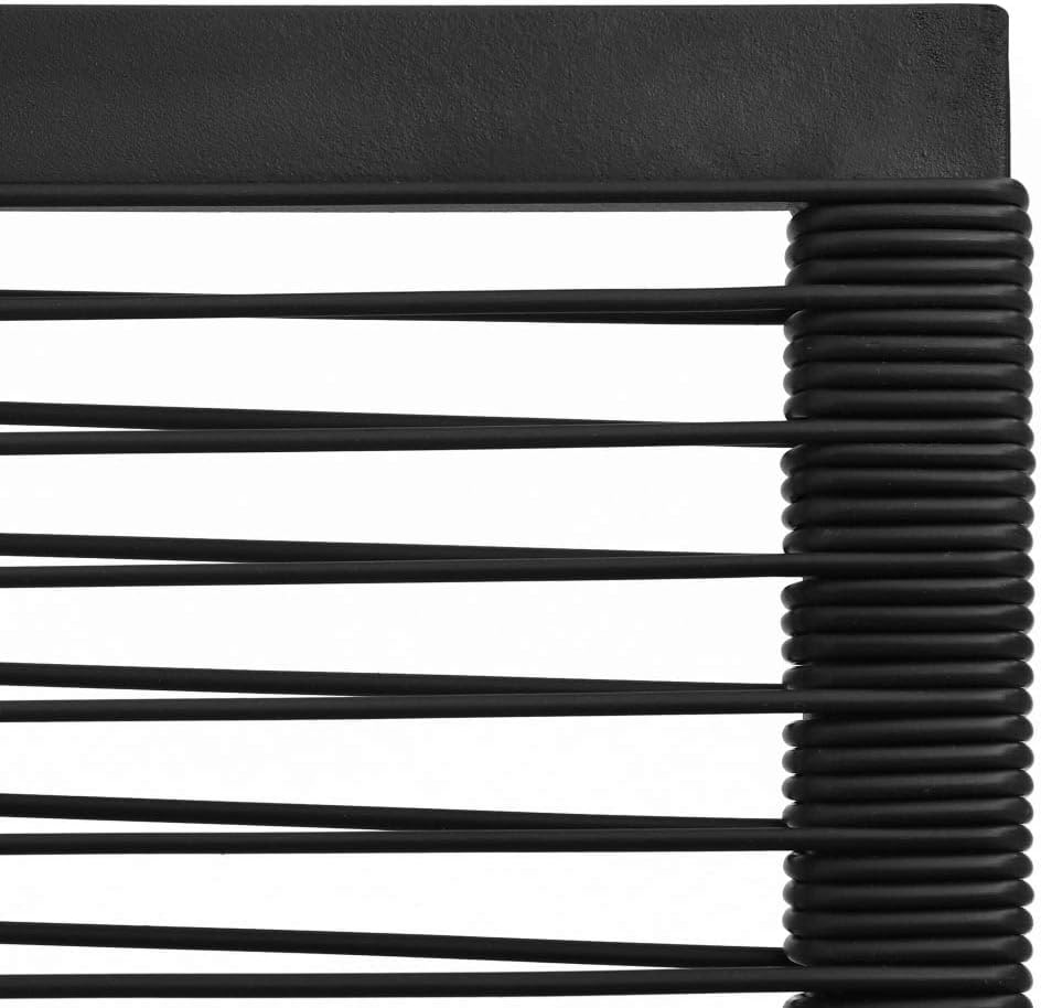 WIFESE Gartenstühle 2 STK. Schwarz BalkonmöBel GartenmöBel Set Gartenstuhl StapelstüHle Rattan Garte