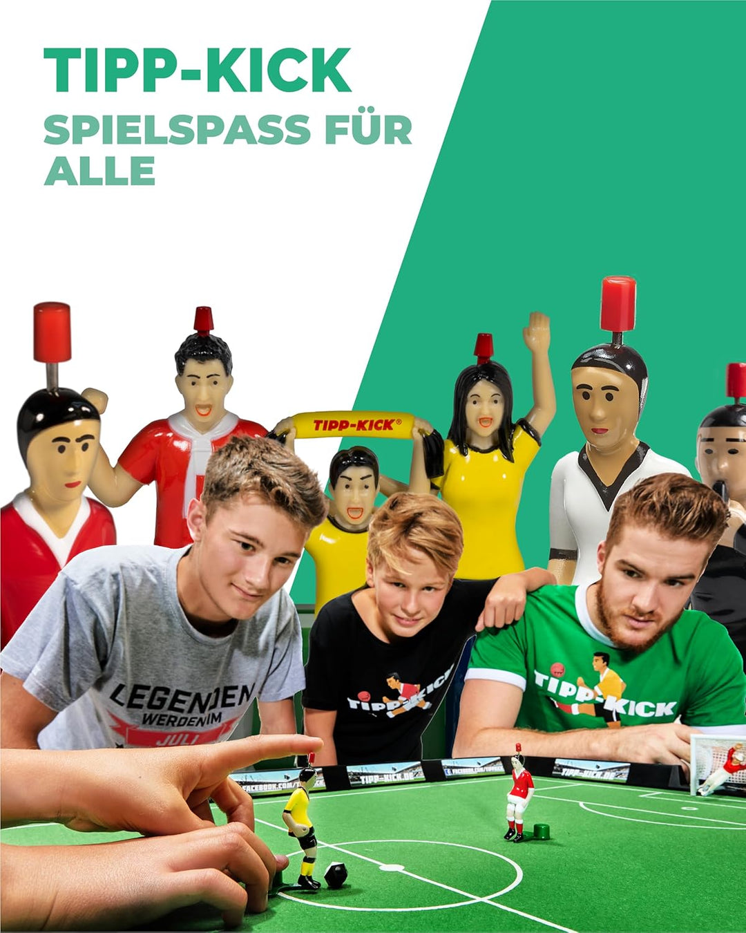TIPP-KICK Spiel DFB Classic Tischfussball-Set 100 Jahre - Fussball-Spiel mit Spielern, Torwarten, Pl