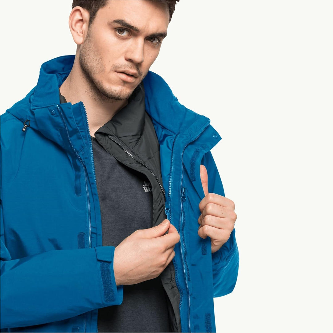 Jack Wolfskin Bergland 3 in 1 Jacke, Herren XL Blue Pacific, XL Blue Pacific