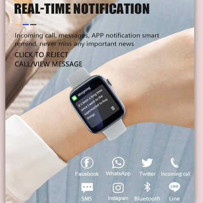 Smartwatch Damen mit Telefonfunktion, 1,8 Zoll HD Touchscreen Armbanduhr Pulsuhr mit 123 Sportmodi S